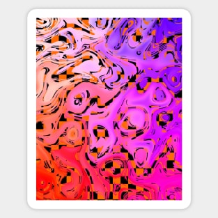 CHECKERBOARD Abstract Designs Magnet